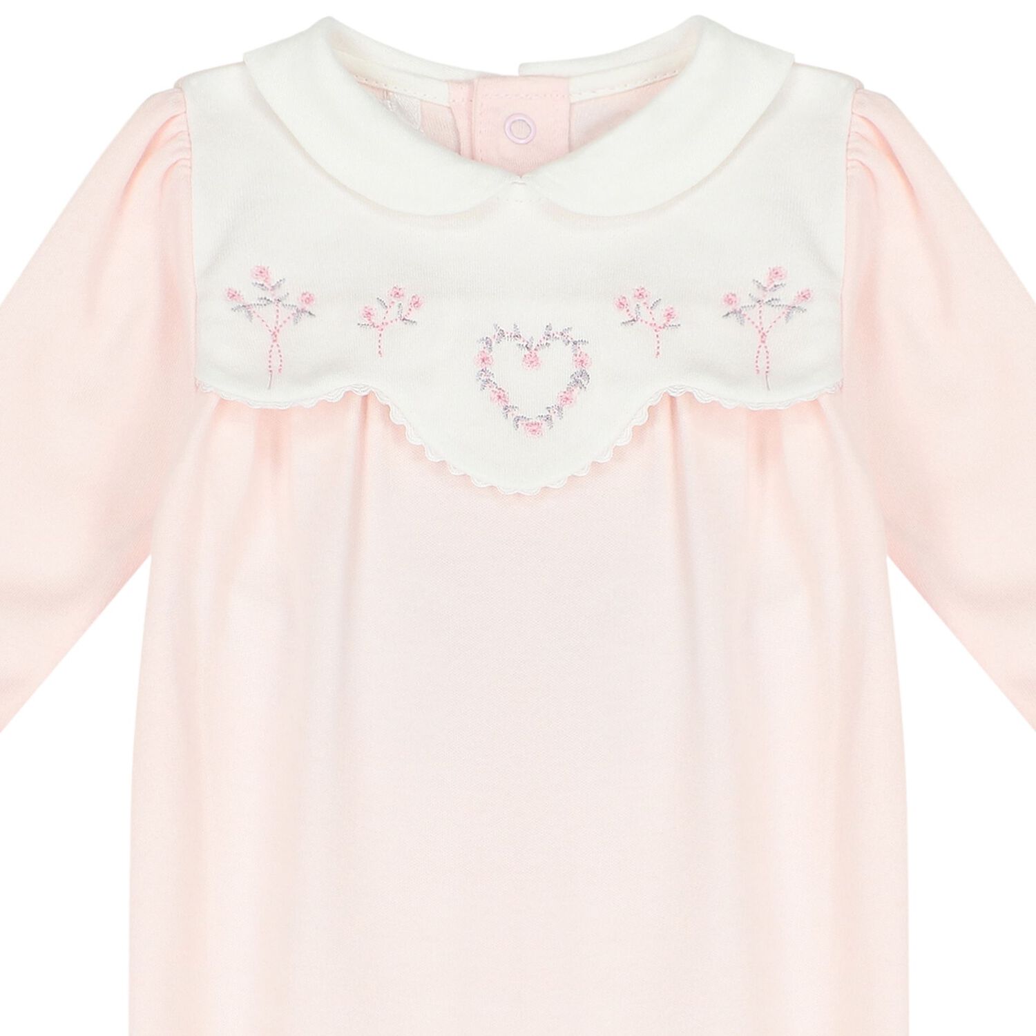 Baby Girls Pink Cotton Babygrow & Hat Set, 1, hi-res