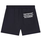 Navy Blue Logo Shorts, 1, hi-res