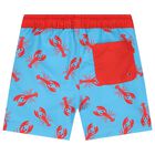 Boys Blue & Red Swim Shorts, 1, hi-res