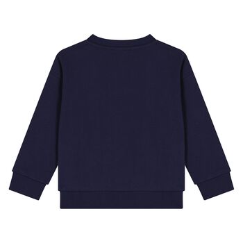 Younger Navy Blue Teddy Bear Logo Sweatshirt