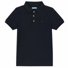 Boys Navy Polo Shirt, 4, hi-res