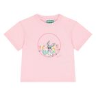 Younger Girls Pink Bunny Logo T-Shirt, 1, hi-res