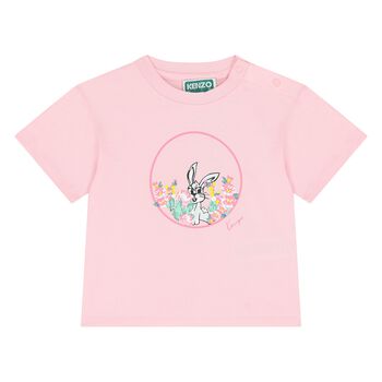 Younger Girls Pink Logo T-Shirt