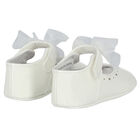 Baby Girls White Bow Pre Walker Shoes, 1, hi-res