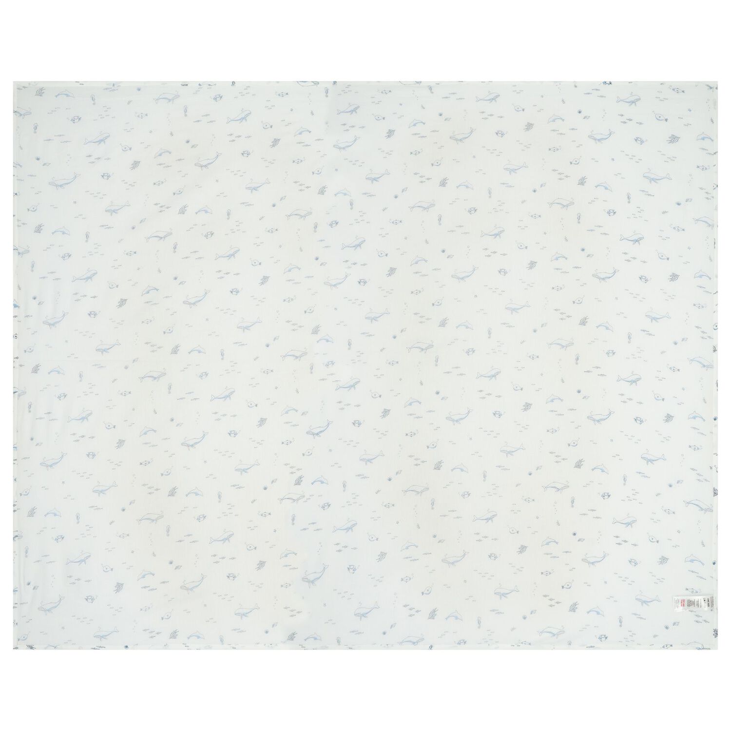 Baby Boys White & Blue Marine Animals Muslins ( 2-Pack ), 1, hi-res image number null