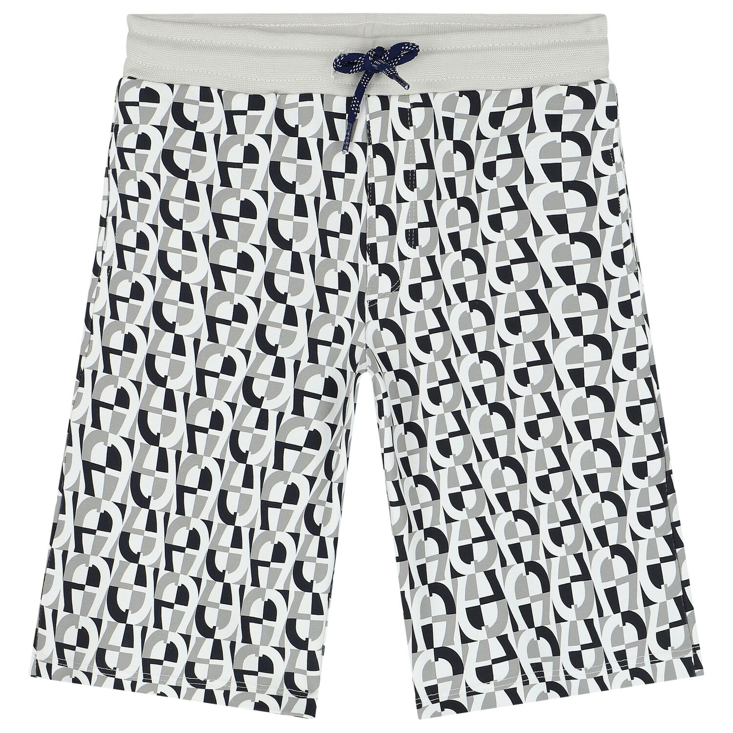 Boys White & Black Logo Shorts, 1, hi-res image number null