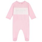 Baby Girls White & Pink Logo Babygrow Gift Set, 2, hi-res