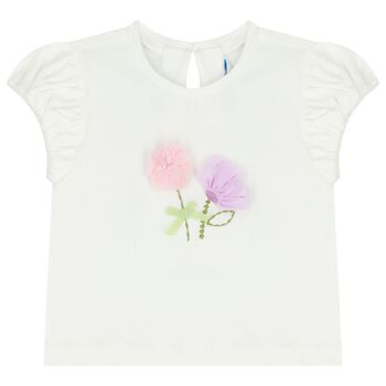 Baby Girls Ivory Flower Top