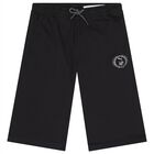 Boys Black Harry Potter Logo Shorts, 1, hi-res