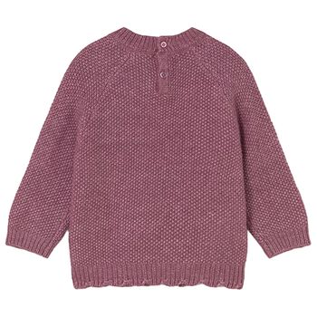 Younger Girls Pink Flower Jumper