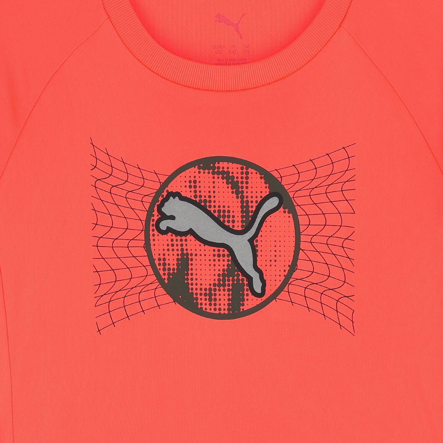 Boys Neon Orange Logo T-Shirt, 1, hi-res