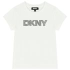 Girls White Logo T-Shirt, 2, hi-res