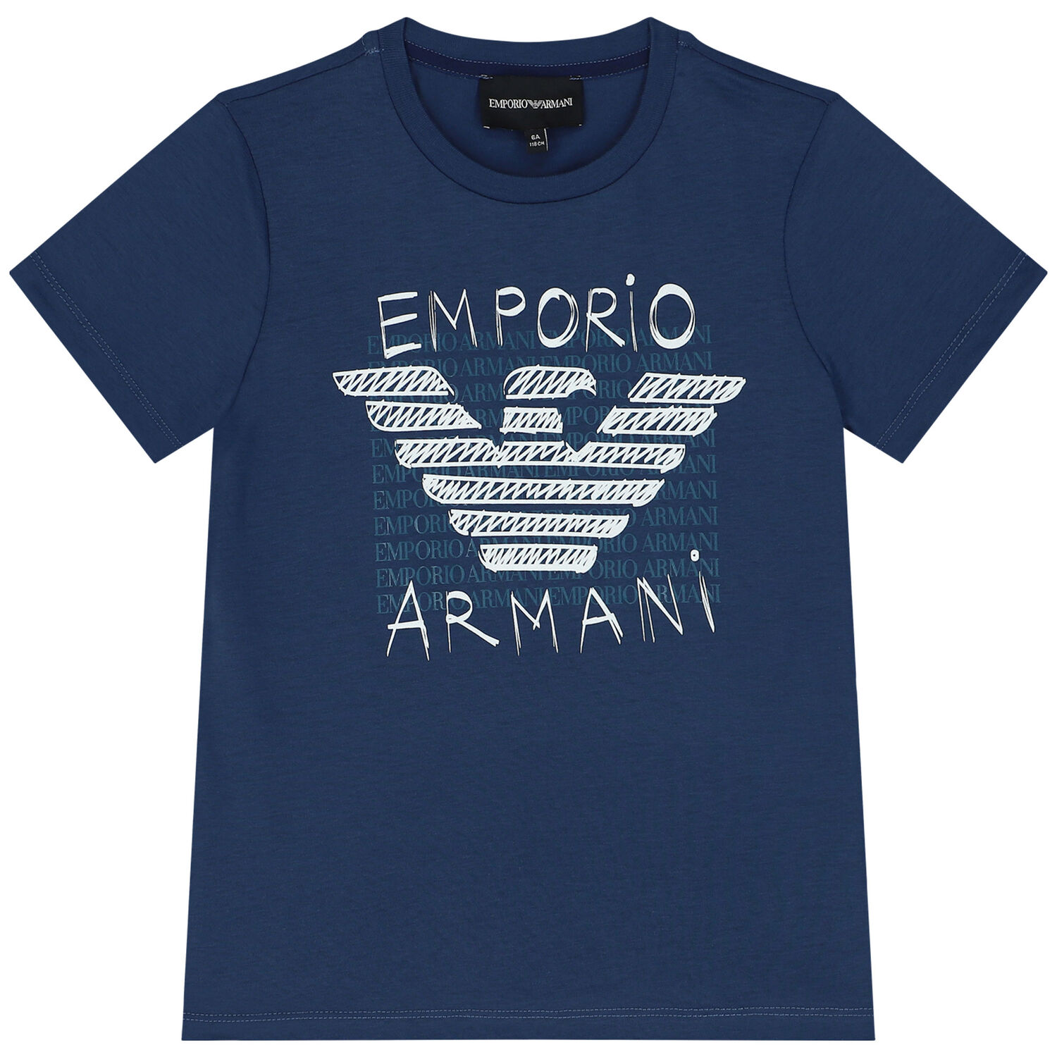 Boys Navy Blue, Ivory & Red Logo T-Shirts ( 3-Pack ), 1, hi-res