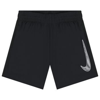 Boys Black Logo Shorts