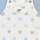 Baby Boys Blue & Ivory Dungaree set, 1, hi-res
