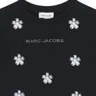 Girls Black Flower Logo T-Shirt, 1, hi-res