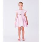 Girls Pink Embellished Satin Dress, 1, hi-res
