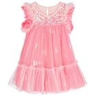 Girls Pink Sequin Tulle Dress, 1, hi-res