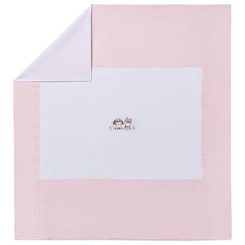 Baby Girls White & Pink Blanket