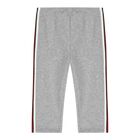 Baby Grey Web Striped Joggers, 1, hi-res
