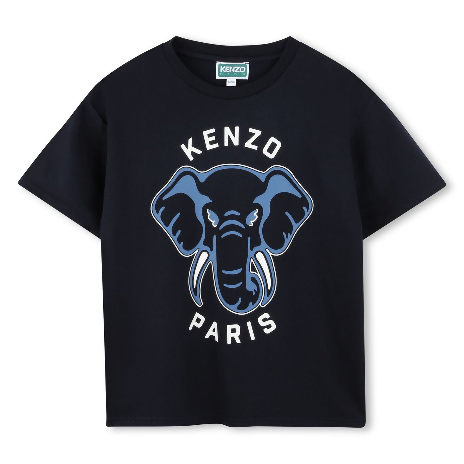 Boys Navy Blue Elephant Logo T-Shirt, 2, hi-res