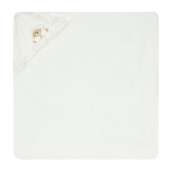 White Teddy Bear Hooded Baby Towel