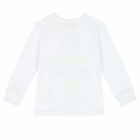 Younger Boys White Logo Top, 1, hi-res