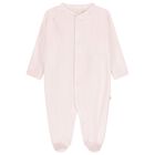 Baby Girls Pink Wings Velour Babygrow, 2, hi-res