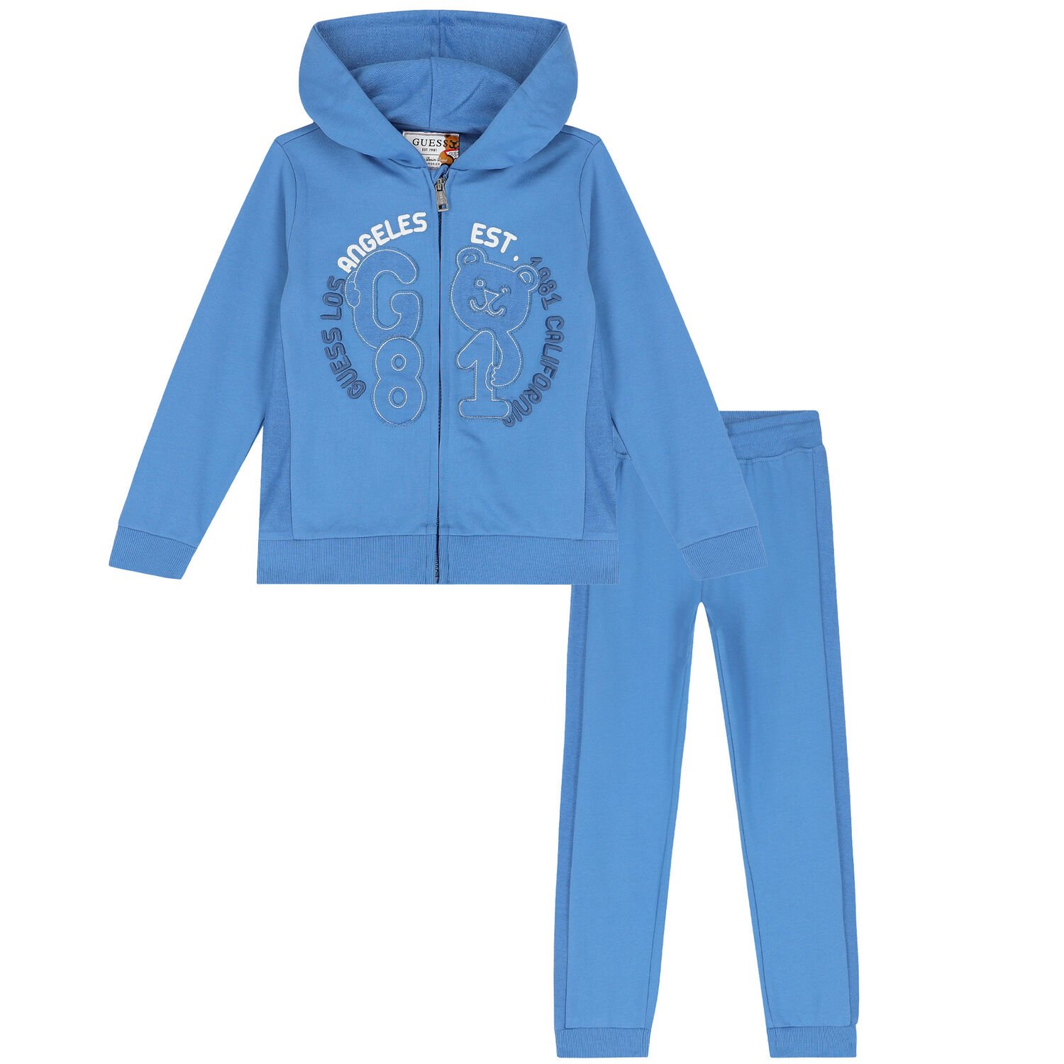 Boys Blue Logo Tracksuit, 1, hi-res