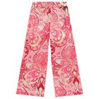 Girls Pink Abstract Trousers, 1, hi-res