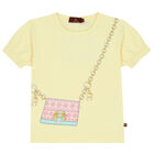 Girls Yellow Logo Bag T-Shirt, 3, hi-res