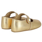 Baby Girls Gold Pre Walker Shoes, 3, hi-res