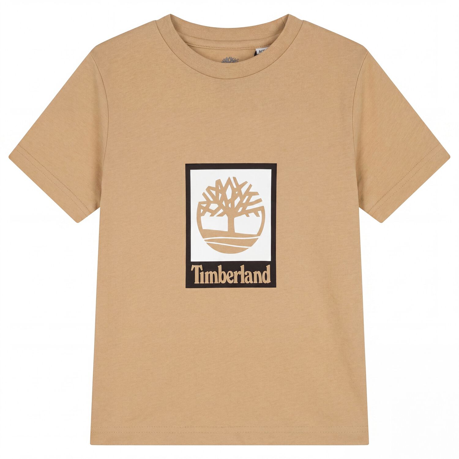 Boys Beige Logo T-Shirt, 3, hi-res