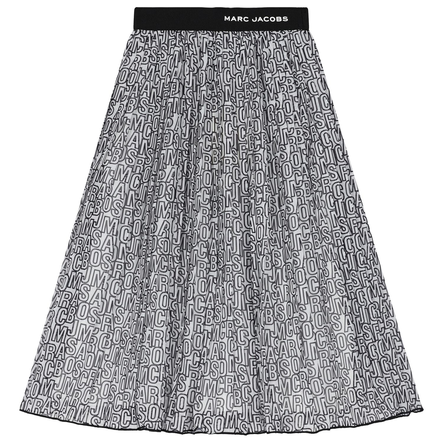 Girls Black & White Chiffon Skirt, 1, hi-res image number null