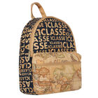 Girls Black & Beige Geo Map Backpack, 1, hi-res
