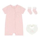 Baby Girls Pink Swan Romper Set, 3, hi-res