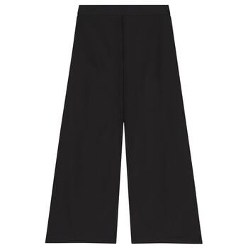 Girls Black Logo Trousers