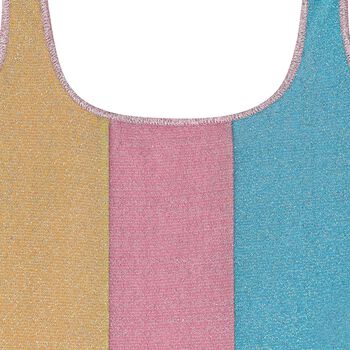 Girls Rainbow Stripe Lumiere Swimsuit