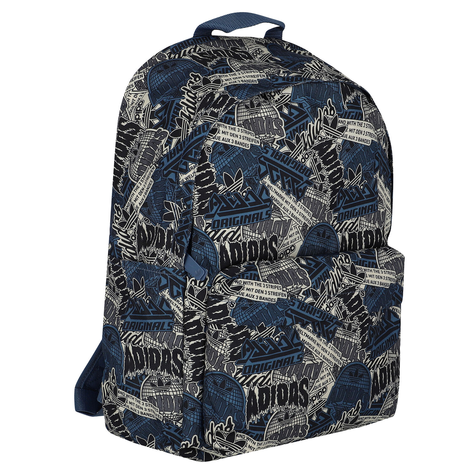 Blue & Ivory Logo Backpack, 1, hi-res