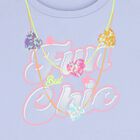 Girls Purple Necklace T-Shirt, 1, hi-res