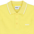 Boys Yellow Logo Polo Shirt, 1, hi-res