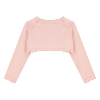 Younger Girls Pink Knitted Cardigan