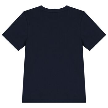 Boys Navy Blue Logo T-Shirt