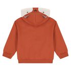 Younger Boys White, Orange & Grey Fox Tracksuit ( 3 Piece ), 3, hi-res