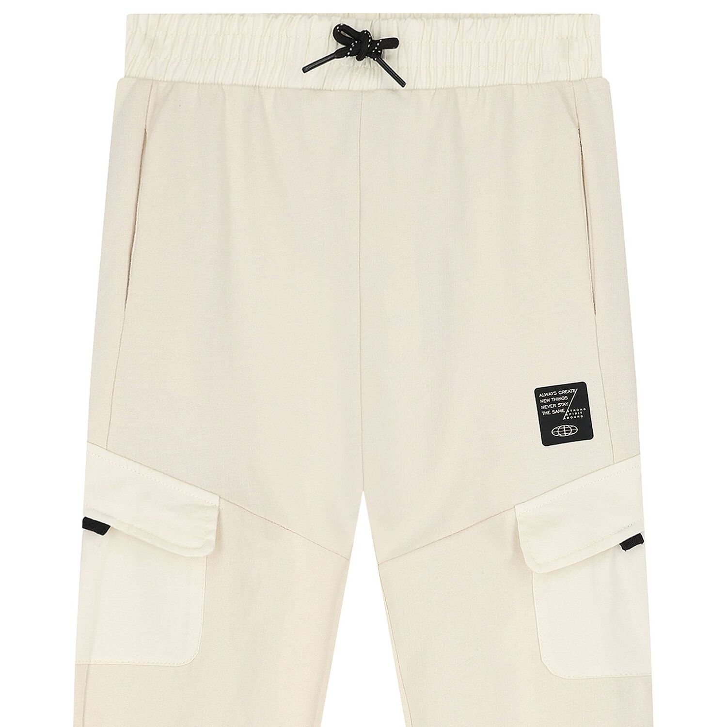 Boys Ivory Cargo Joggers, 1, hi-res