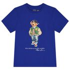 Boys Blue Polo Bear T-Shirt, 1, hi-res