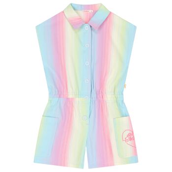 Girls Multi-Coloured Striped Playsuit