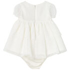 Baby Girls Ivory Glitter Tulle Dress Set, 1, hi-res