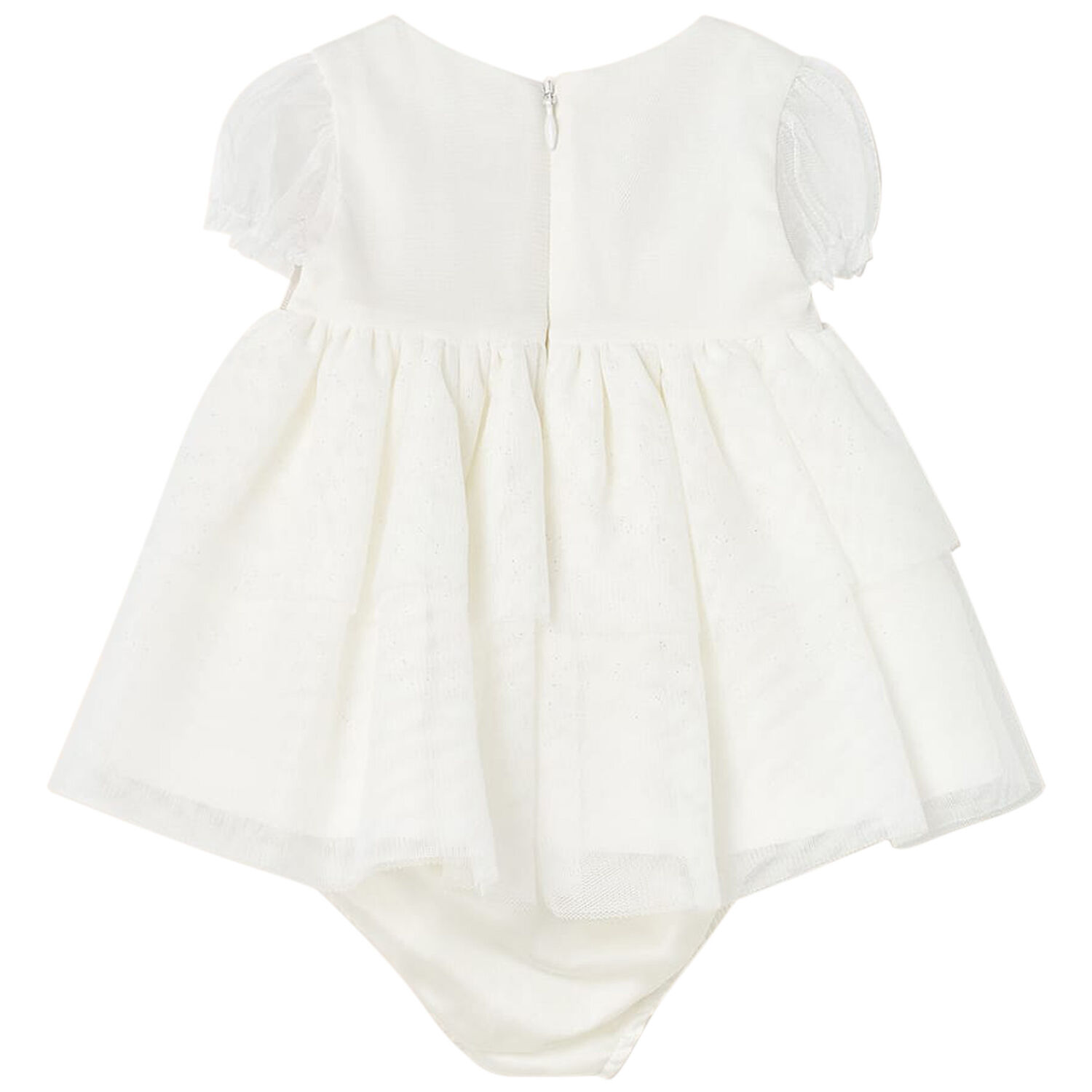 Baby Girls Ivory Glitter Tulle Dress Set, 1, hi-res