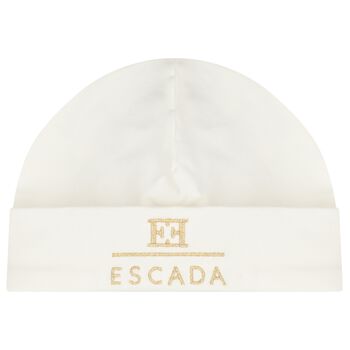 Baby Girls Ivory Logo Hat